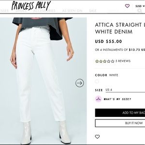 ✨PRINCESS POLLY Attica White Jeans✨